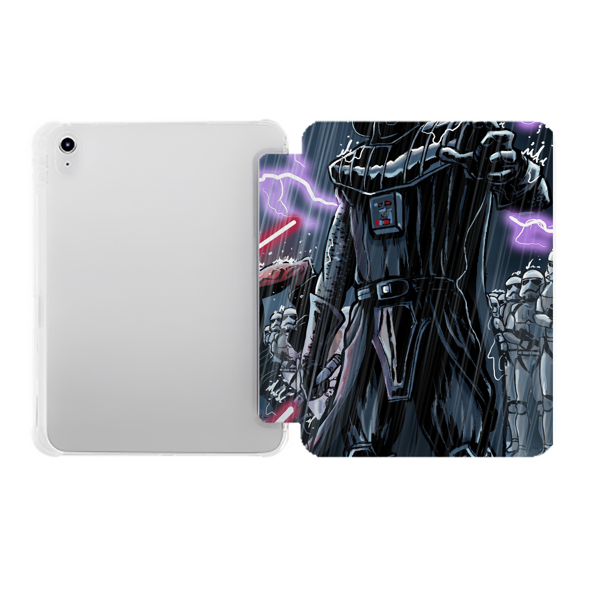 （画像用） スター・ウォーズ Star Wars IPad ケース ペン収納付き 三つ折りスタンド PUレザー×シリコン 対応機種9.5/10.5/10.9インチ
